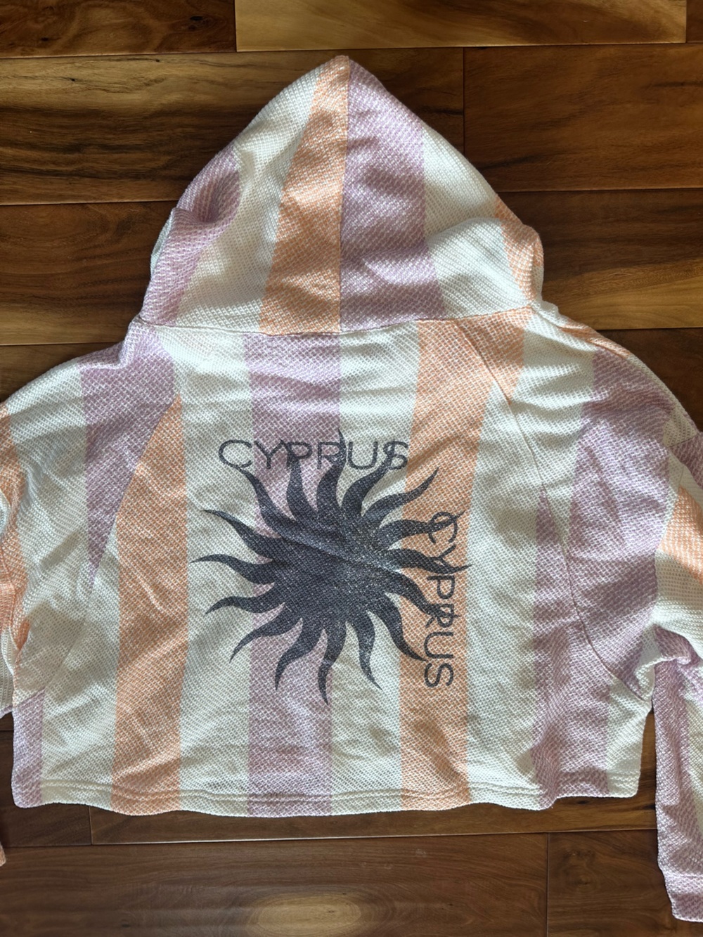 Out From Under High Tide Oversized Crop Hoodie Sweatshirt size Medium - Picture 5 of 6